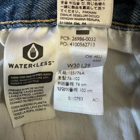 Levi's High Waisted Mom Jeans Deconstructed Indigo Tapered Distressed Size 30 - Picture 7 of 11